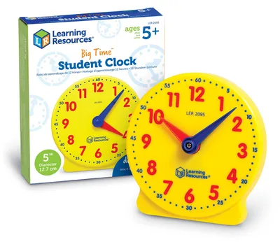 Produktbild von Learning Resources Big Time Lernuhr – Lernspielzeug zum Uhrzeit Lernen für Kinde