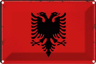 Obrázek produktu pro vianmo Kovová Nástěnná cedule 20x30 cm Albaniens Flag Albania
