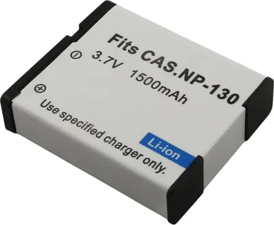 Zdjęcie produktu dla Avizar, Casio NP-130 litowo-jonowa bateria do aparatu 3,7 V 1500 mAh, biała