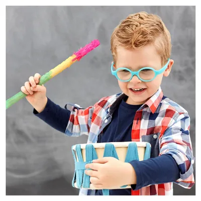 Produktbild von Bunte Piñata-Stöcke Set mit 2 Papierklopfstöcken für Piñata-Spiele und Kindergeburtstagsfeiern