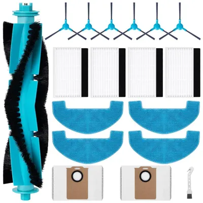 Image de Kit de pièces de rechange pour aspirateur robot (18 pièces) - Compatible avec les modèles Proscenic Q8 Max, Mova E20 PLUS, MONSGA MS1 Max, Liectroux M70 Pro