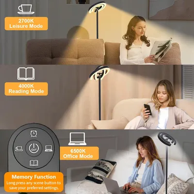 Obrázek produktu pro Stojací lampa, otočný design, magnetické dálkové ovládání, stojací lampa