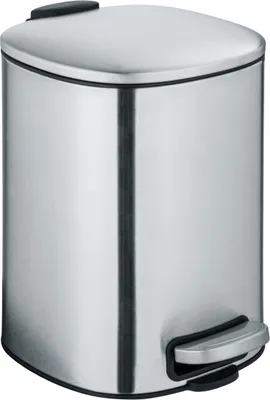 Produktbild von WENKO Tret Müll Eimer Edelstahl 5L Kosmetik Abfall Alassio Bad Gäste WC Küchen