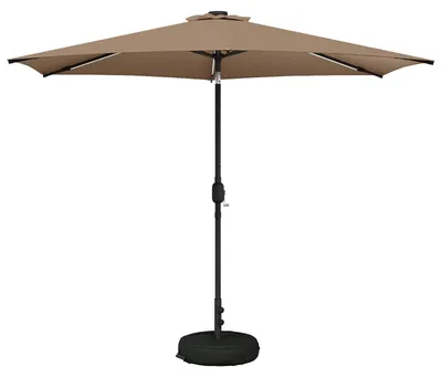 Zdjęcie produktu dla Parasol ogrodowy vidaXL z oświetleniem LED i podstawą, 300 x 300 cm