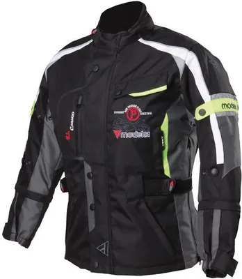 Produktbild von Modeka El Chango Kinder Motorrad Textiljacke, schwarz/gelb, 164