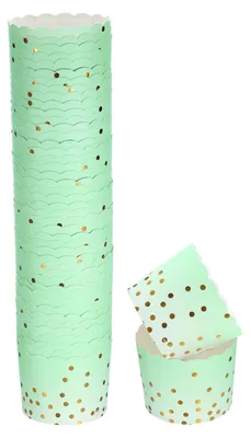 50 Papier-Backförmchen, 150 ml, Cupcake, fettabweisend, Grün