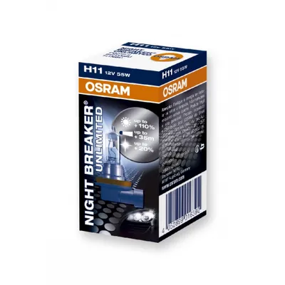 Produktbild von Osram Night Breaker Unlimited, 62 W, 12 V, H11, Halogen, 1 Stück(e)
