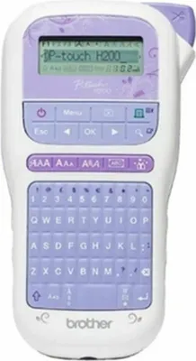 Produktbild von Brother PTH200YP1, QWERTY, TZe, Wärmeübertragung, 180 x 180 DPI, Blau, Weiß