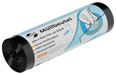 Image de DEISS 44904 DEISS Müllbeutel UNIVERSAL PLUS® 30,0 l transparent 5 µm, 50 St.