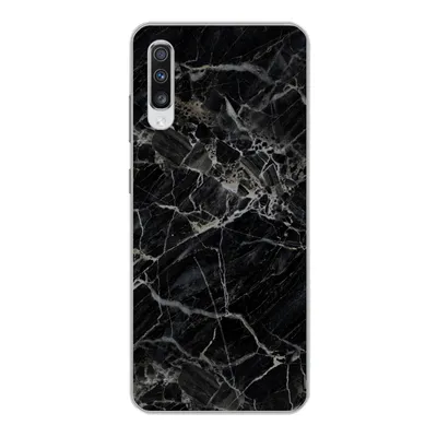 Produktbild von MuchoWow® Handyhülle Schutzhülle Hülle für Samsung Galaxy A70 Marmor - Schwarz - Weiß Silikon Softcase Handy Hülle - Schutzhaube