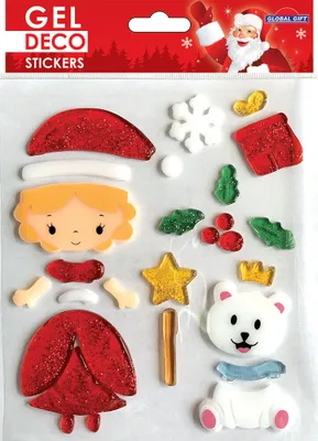 Produktbild von Global Gift Weihnachtsprinzessin Gel Deco Gesichtsaufkleber    One Size