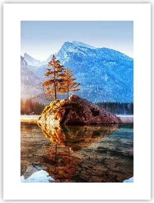 Produktbild von Poster - Poster ohne Rahmen - Morgendämmerung Berge See - 30x40 cm - Wand Bild - Wanddeko - Wandbilder - Kunstposter - Wandposter - Bilder - Kunstdruck - Wanddekoration - Wandbild - P2XPA30x40-4617