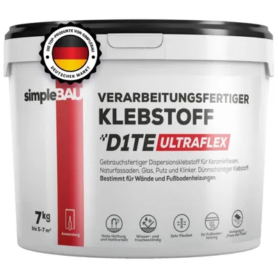 Produktbild von SimpleBau Fertigfliesenkleber Universal Kleber für Gipskartonplatten, 7kg