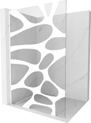 Obrázok produktu pre Mexen Kioto L sprchová zástena 80 x 200 cm, biely vzor, biela - 800-080-103-20-97