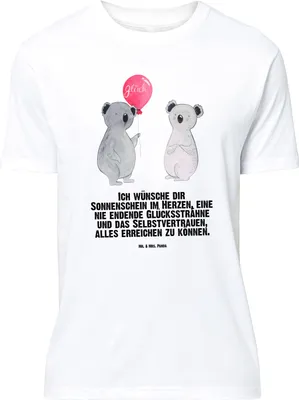 Produktbild von Mr. & Mrs. Panda Größe L T-Shirt Koala Luftballon - Weiß - Geschenk, Geburtstag, Shirt, Tshirt, Party, mit Spruch