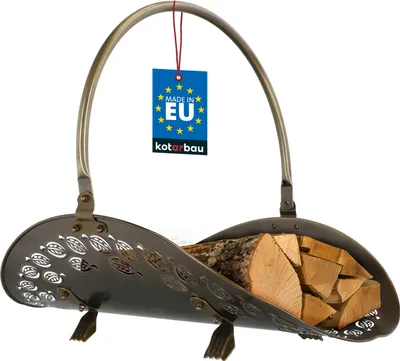 Produktbild von KOTARBAU® Kaminholzkorb aus Metall Behälter für Brennholz mit Griff zum Tragen