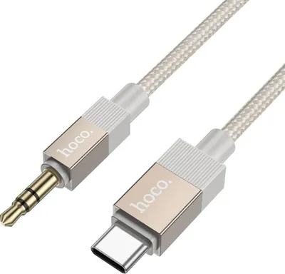 Zdjęcie produktu dla Kabel AUX Jack 3,5 mm (męski) do USB C (męski) Hoco 1 m UPA32B złoty