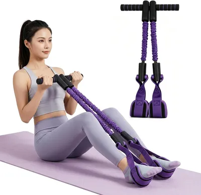 Zdjęcie produktu dla Opaska fitness z regulowanym oporem pedałowym, antypoślizgowym uchwytem, wszechstronna, idealna do treningu brzucha