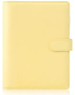 Produktbild von A5 Ringbuch Abdeckung Gelb Kunstleder 6 Loch Nachfüllbar Planer Organizer 23x17,5 cm