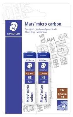 Immagine prodotto di STAEDTLER® 2505HBBK2D Matita a mina fine Mars micro 0,5 mm HB 2 pezzi BK