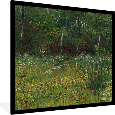 Produktbild von MuchoWow® Gerahmtes Poster Asnières - Vincent van Gogh 40x40 cm - Poster mit Schwarzem Bilderrahmen Wandposter Rahmen Foto Bilder - Mit Rahmen - Wanddekoration Schlafzimmer