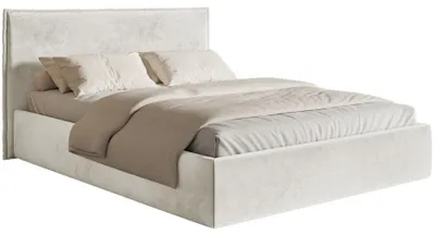 Obrázok produktu pre Selsey Softie Slim - Čalúnená posteľ 140×200 s lamelovým roštom, velúr, béžová