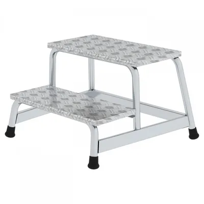 Produktbild von Günzburger Arbeitspodest 2 Stufen Podest-H.400mm Aluminium -Riffelblech - 50008