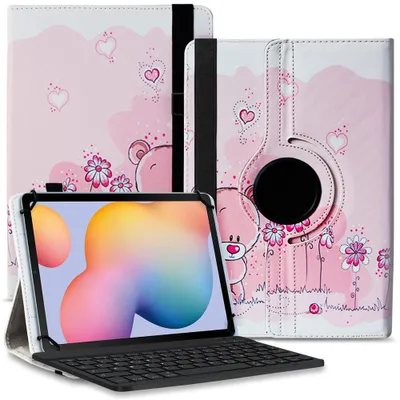 Produktbild von Tablet Tasche Tastatur für Samsung Galaxy Tab S11 S10 S9 FE Hülle Schutzhülle BluetoothFarbe Uni 360 Taschen:Motiv 1