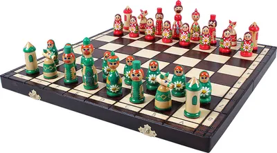 Produktbild von Grünes Babuscha-Schach (42X42Cm)