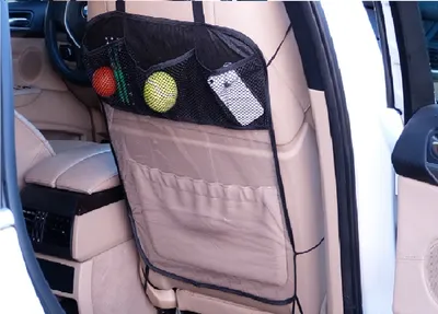 Produktbild von 2 Stück Rückenlehnenschutz Sitzschoner Hecksitzschoner Lehnenschutz mit 3 Taschen