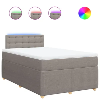 Produktbild von Boxspringbett mit Matratze Taupe 120x200 cm Stoff