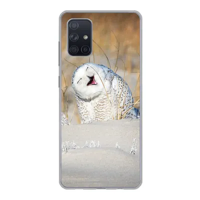 Produktbild von MuchoWow® Handyhülle Schutzhülle Hülle für Samsung Galaxy A51 Eule - Schnee - Düne Silikon Softcase Handy Hülle - Schutzabdeckung
