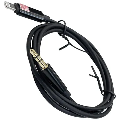 Produktbild von kompatibel mit iphone ios 8-pin stecker auf Aux Adapter Kabel 3,5 mm Klinke 1 Meter