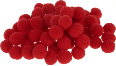 Produktbild von VBS Pompons, 15mm, 60 Stück Rot