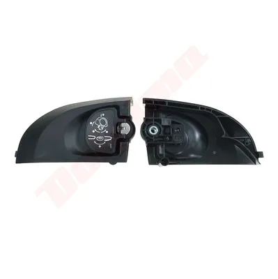 Two black plastic parts of a chainsaw chain cover are shown against a white background.