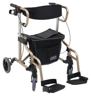 Produktbild von Lösch Rollator und Rollstuhl 2 in 1 Diamond Deluxe Champapgner