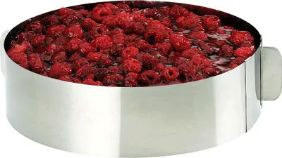 Produktbild von Tortenring verstellbar 30 cm EUROHOME Klemmhebel und Skalierung extra hoch - Backrahmen aus Edelstahl & rostfrei - Kuchenring Kuchenform