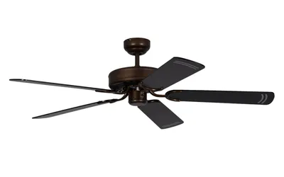 Obrázek produktu pro Stropní ventilátor Potkuri Aged Bronze / Black 132 cm se stahovacím řetízkem