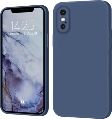 Produktbild von Hülle für iPhone X Case Cover Bumper Silikon Softgrip Schutzhülle Farbe: Lavendelblau