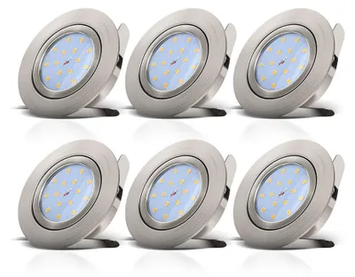 Produktbild von B.K.Licht 10-05-06-S, Strahler Oberflächenbeleuchtung, GU10, LED, 2700 K, 470 lm, Silber