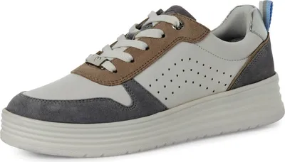 Produktbild von Marco Tozzi Sneaker - Weiß / Hellblau Leder/Synthetik : Normal : 38 Größe: 38 Weite: Normal