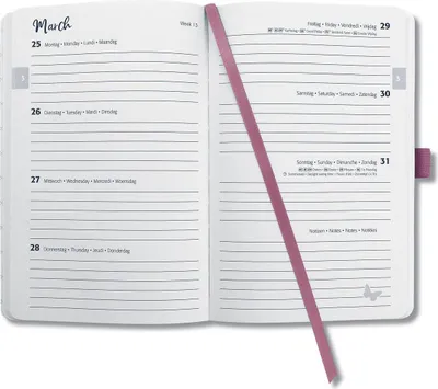 Image de SIGEL Agenda "Jolie", Jungle Fever violet, A6, semainier, 2024, couverture rigide, J4354