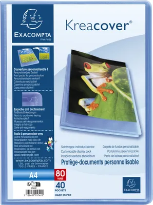 Produktbild von Exacompta 10x Sichtmappe PP 500µ + 40 Hüllen Kreacover , A4, Blau, 5742E