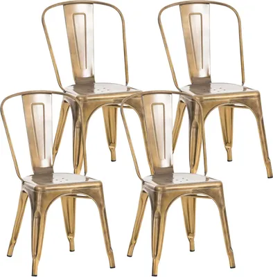 Produktbild von 4er Set Stuhl HLO-CP57  gold