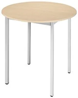 Produktbild von SODEMATUB Mehrzwecktisch ahorn, alu rund, Vierkantrohr alu, 80,0 x 80,0 x 74,0 cm