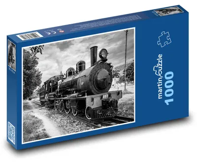 Produktbild von Puzzle 1000 Eisenbahn - Dampflokomotive - martinpuzzle