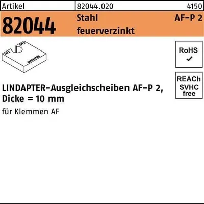 Produktbild von Ausgleichsscheibe R 82044 AF M 20 P2 Stahl feuerverzinkt