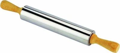 Image de Rouleau à pâtisserie en acier inoxydable 25 cm x 5 cm - Ustensile de cuisine