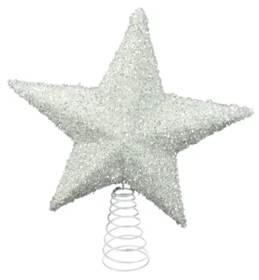 Weihnachtsbaum-Stern, 26 cm, funkelnd weiß, Kunststoff