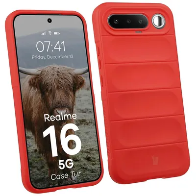 Produktbild von Robuste Handyhülle für Realme 16 5G, Bizon Case Tur, Rot
